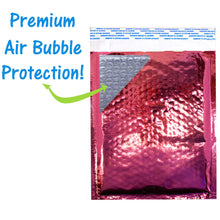 6x10 Cobalt Blue, Pink Metallic Foil Bubble Mailers Padded Designer Mailing Bags - ShipNFun