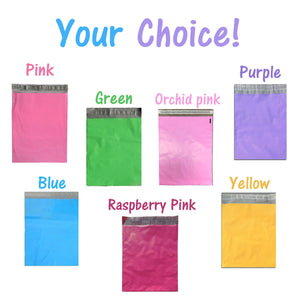 12x15"  Pink]]Blue]Green]Purple]Yellow Flat Poly Mailer Colored Shipping Bag FUN - ShipNFun