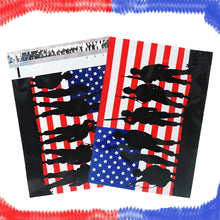 10x13" Military Soldier Patriotic Flag Poly Mailers, Flat Shipping Envelope Bags - ShipNFun