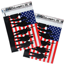 10x13" Military Soldier Patriotic Flag Poly Mailers, Flat Shipping Envelope Bags - ShipNFun