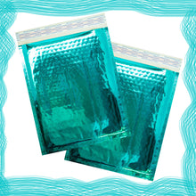 4x8 Teal, Rose Gold Metallic Padded Bubble Mailers, Shipping Envelopes Self Seal - ShipNFun