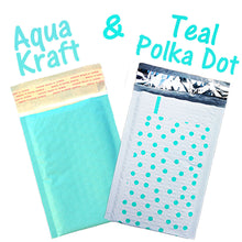 4x8" Pink,Teal, Gold Polka Dot Poly Bubble Mailers, Padded Shipping Envelopes - ShipNFun