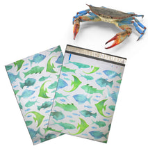 10x13" Nautical Marine Fish FLAT POLY Mailers, Self Sealing Business Envelopes - ShipNFun