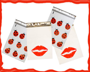Poly Mailers 10 x 13 Red Lady Bug Kissy Lips, Mailer Shipping materials Bags NEW - ShipNFun