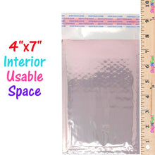 4x8 Teal, Rose Gold Metallic Padded Bubble Mailers, Shipping Envelopes Self Seal - ShipNFun