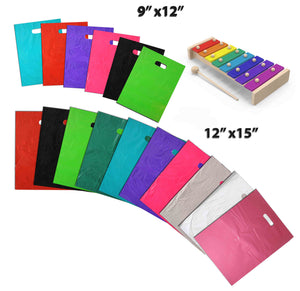 9" x12" or 12" x15" Colored PLASTIC MERCHANDISE Store Bags, Retail Product Bags - ShipNFun