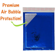 6x10 Cobalt Blue, Pink Metallic Foil Bubble Mailers Padded Designer Mailing Bags - ShipNFun
