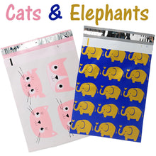 10x13" Designer Owls, Cat's Poly Mailers Combo Pack, Quality Shipping Envelopes! - ShipNFun