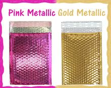 4x8" Pink,Teal, Gold Polka Dot Poly Bubble Mailers, Padded Shipping Envelopes - ShipNFun