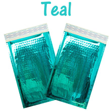 4x8 Teal, Rose Gold Metallic Padded Bubble Mailers, Shipping Envelopes Self Seal - ShipNFun