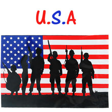 10x13" Military Soldier Patriotic Flag Poly Mailers, Flat Shipping Envelope Bags - ShipNFun