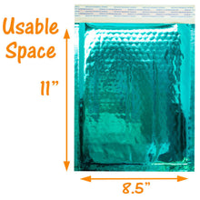 8x12 Glamour Metallic Bubble Mailers Padded Shipping Mailing Envelopes, 8.5x11 - ShipNFun