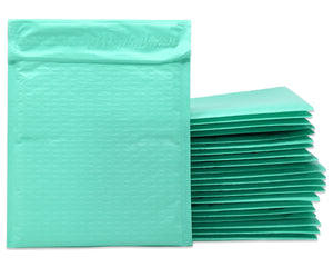 Cyan Aqua Mint Colored Poly Bubble Mailers! Padded Envelope Mailers, Air Cushioned Peel Seal Mail Bags!