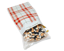 10x13 and/or 6x9 inch Red & Gold Plaid Design Poly Mailers Combo, Fall, Winter Collection Theme, Flat Self Seal Shipping Mailing Postal bags