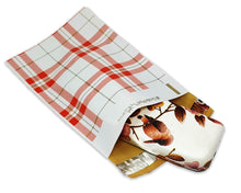 10x13 and/or 6x9 inch Red & Gold Plaid Design Poly Mailers Combo, Fall, Winter Collection Theme, Flat Self Seal Shipping Mailing Postal bags
