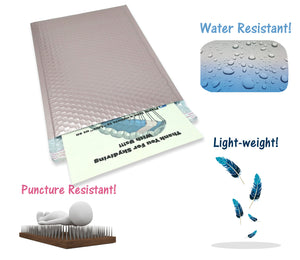9x13 Nude Pink and/or Holographic Metallic Bubble Mailers (9.5x13" Usable Space), Padded Shipping Envelopes, Weather Resistant Quality Pack - ShipNFun