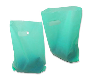 9x12 and 12x15" Frosted Plastic Merchandise Gift Bags, Party Retail Shopping Shirt Bags with Handles - ShipNFun