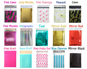 Any Style 6x10 Metallic Glamour Bubble Mailers Padded Shipping Envelopes Poly 0 - ShipNFun