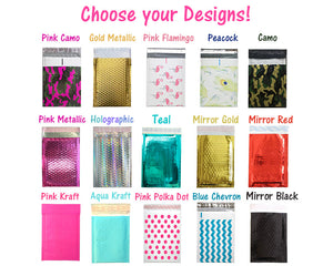 Any Style 6x10 Metallic Glamour Bubble Mailers Padded Shipping Envelopes Poly 0 - ShipNFun