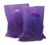 9x12 and 12x15" Frosted Plastic Merchandise Gift Bags, Party Retail Shopping Shirt Bags with Handles - ShipNFun