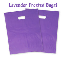 9x12 and 12x15" Frosted Plastic Merchandise Gift Bags, Party Retail Shopping Shirt Bags with Handles - ShipNFun