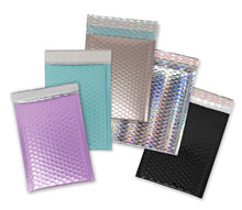 You Choose! 5 Colors 6x9 Bubble Padded Mailers, Ice Blue, Lavender, Nude Pink, Black, Holographic 6x10 Metallic Shipping Envelopes - ShipNFun