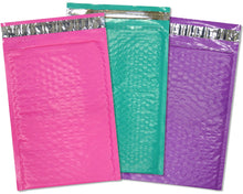 4x8 Hot Pink, Teal, Purple, Blue, Pastel, Orange, Red, Black, Yellow Poly Bubble Mailers, (4x7.5" Usable Space) Padded Shipping Envelopes
