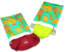 10x13 Poly Mailers, Teal Pineapple Banana Tropical Theme Self Seal, Cosmetic Clothing Custom Flat Shipping Mailing Envelope Bags