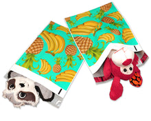 10x13 Poly Mailers, Teal Pineapple Banana Tropical Theme Self Seal, Cosmetic Clothing Custom Flat Shipping Mailing Envelope Bags