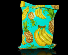 10x13 Poly Mailers, Teal Pineapple Banana Tropical Theme Self Seal, Cosmetic Clothing Custom Flat Shipping Mailing Envelope Bags