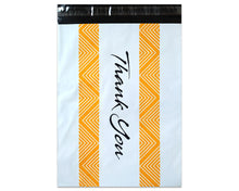 Thank you Collection Theme Poly Shipping Mailers 10x13" Combo, Self Seal Business International Black, White, Orange Mailing Postal bags