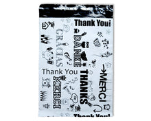 Thank you Collection Theme Poly Shipping Mailers 10x13" Combo, Self Seal Business International Black, White, Orange Mailing Postal bags