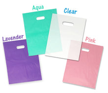 9x12 and 12x15" Frosted Plastic Merchandise Gift Bags, Party Retail Shopping Shirt Bags with Handles - ShipNFun