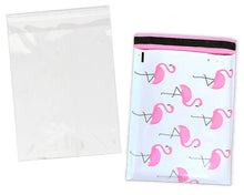 100 Pack, 50 Each 10x13" Flat Poly Mailers & 10x13 Clear Bags for Shirts, Self Sealing Shipping Clothing Flat Envelopes and Bag Combo Pack