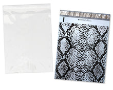 100 Pack, 50 Each 10x13" Flat Poly Mailers & 10x13 Clear Bags for Shirts, Self Sealing Shipping Clothing Flat Envelopes and Bag Combo Pack