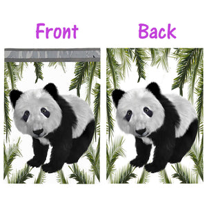 10x13 Cute Panda Bear Flat Poly Mailers, Custom Designer Shipping Self Seal Shipping Mailing bags - ShipNFun