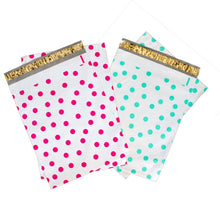 100 Pack 6x9, 10x13, 12x15 Polka Dot Fun Quality Poly Mailers, Self Sealing adhesive shipping Bags, Colorful Design Mail bags, Inner lining