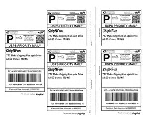 25, 50, 100, 200 Shipping Labels - Top Quality Jam Free, 2 Labels per Sheet Mailing Address Labels, USPS, Fedex, UPS Approved Half Page