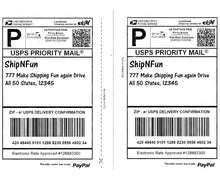 25, 50, 100, 200 Shipping Labels - Top Quality Jam Free, 2 Labels per Sheet Mailing Address Labels, USPS, Fedex, UPS Approved Half Page