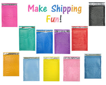 100 Pack 6&quot;x10&quot; Fun Padded Colored Envelopes, Poly Bubble Mailers, Pink, Purple, Teal Green, Protective Self Seal Mailing Shipping Bags #0