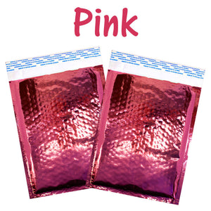 6x10 Metallic Bubble Mailers Pink, Teal, Burgundy, Black, Hologram, Gold, Holographic, Nude, Aqua Blue Padded 6.5x9 Inch Sealing Envelopes