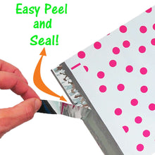 100 Pack 6x9, 10x13, 12x15 Polka Dot Fun Quality Poly Mailers, Self Sealing adhesive shipping Bags, Colorful Design Mail bags, Inner lining