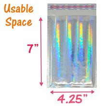 4x8" Shiny Metallic Bubble Mailers Pink, Teal, Gold, Red or Mirrored Black Padded Colorful Self Sealing Rigid Envelopes, 10, 20, 40, 100