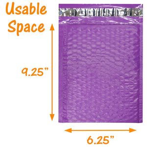 100 Pack 6&quot;x10&quot; Fun Padded Colored Envelopes, Poly Bubble Mailers, Pink, Purple, Teal Green, Protective Self Seal Mailing Shipping Bags #0