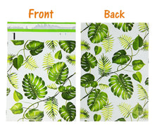10x13, 14.5x19x4" Tropical Palm Leaves Flat Poly Mailers Combo, Mailing Shipping bags, Custom Banana Green leaf Medium and Large, Self Seal