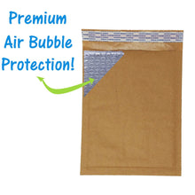 Brown Kraft 4x8, 5x9, 6x10, 8x12, 10x15  Bubble Mailers!   Natural Eco Padded Mailing Envelopes Combo, Cushioned Shipping Paper Mail Bags