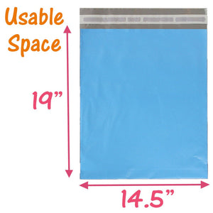 14.5x19 Poly Mailers, Hot Pink, Teal, Green, Blue, Yellow, Purple, Pastel Pink, Flat Poly Mailing Shipping Bags, Combo Colored Shipping Bags