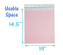 14.5x19 Poly Mailers, Hot Pink, Teal, Green, Blue, Yellow, Purple, Pastel Pink, Flat Poly Mailing Shipping Bags, Combo Colored Shipping Bags