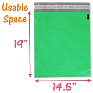 14.5x19 Poly Mailers, Hot Pink, Teal, Green, Blue, Yellow, Purple, Pastel Pink, Flat Poly Mailing Shipping Bags, Combo Colored Shipping Bags