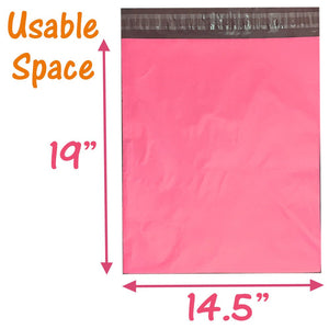 14.5x19 Poly Mailers, Hot Pink, Teal, Green, Blue, Yellow, Purple, Pastel Pink, Flat Poly Mailing Shipping Bags, Combo Colored Shipping Bags